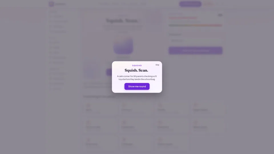 Homepage snapshot at launch