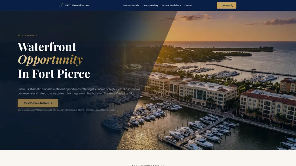 Homepage snapshot at launch