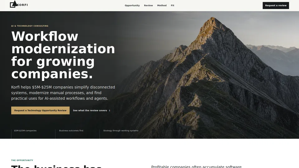 Homepage snapshot at launch