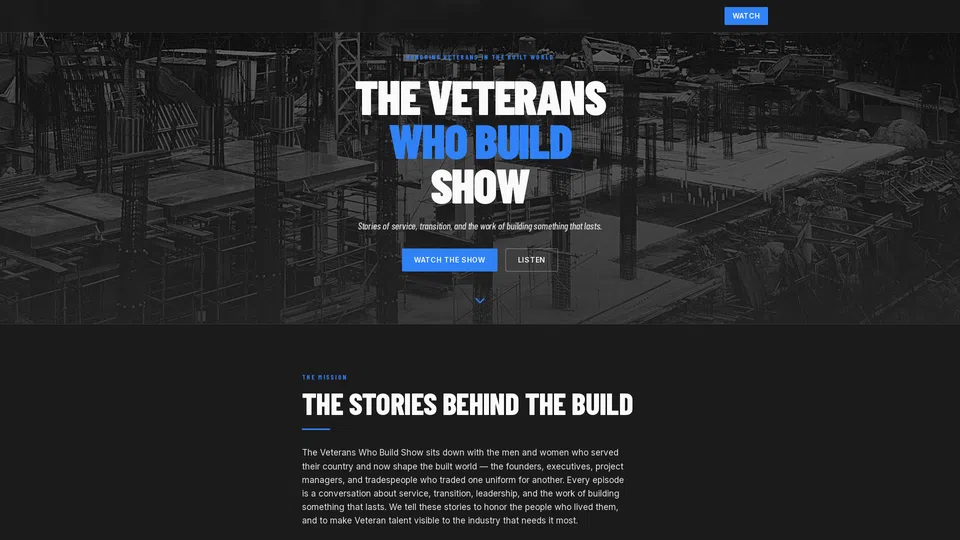 Homepage snapshot at launch