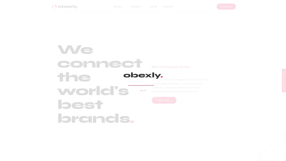 Homepage snapshot at launch