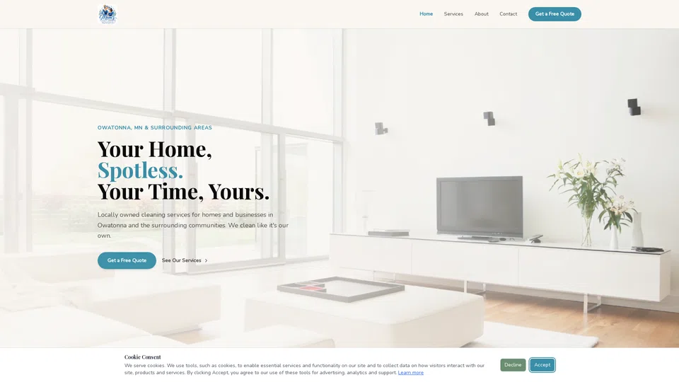 Homepage snapshot at launch