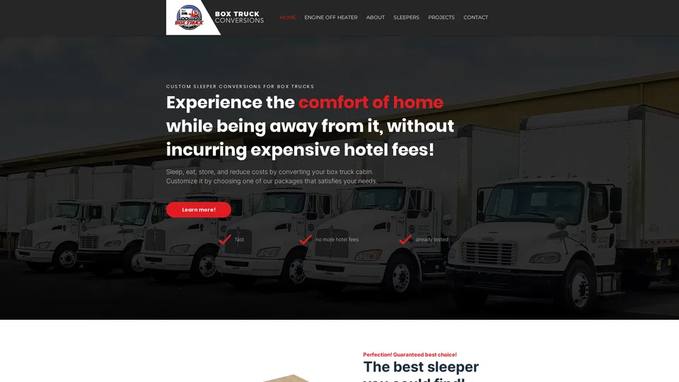 Homepage snapshot at launch