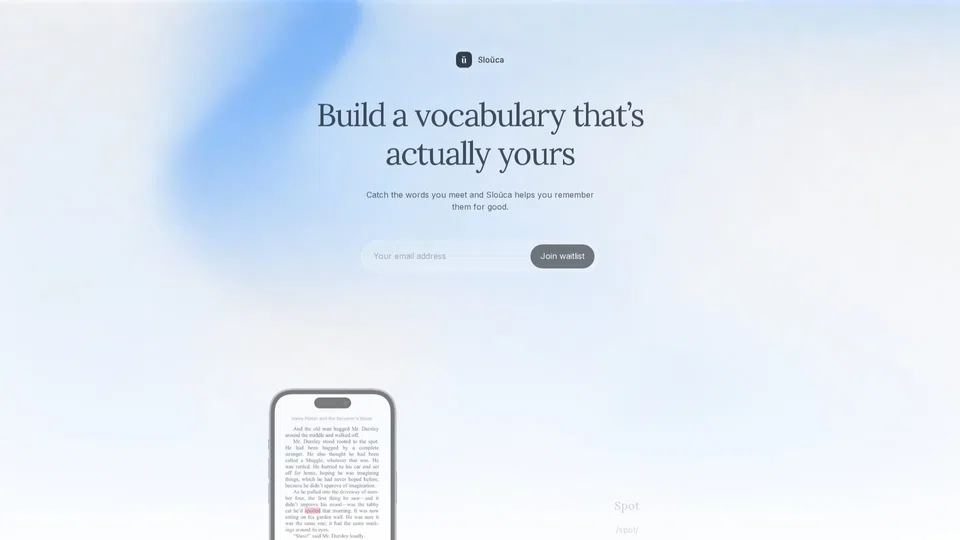 Homepage snapshot at launch