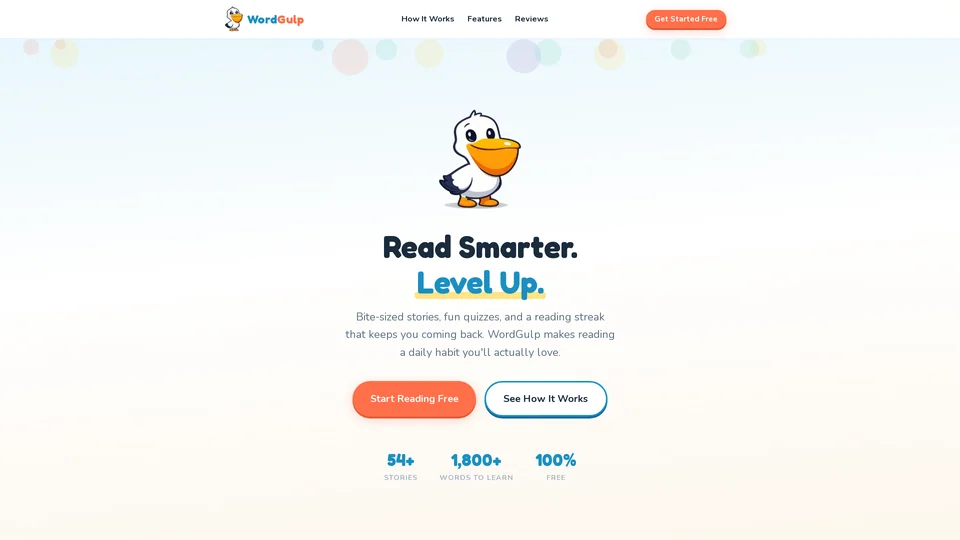 Homepage snapshot at launch
