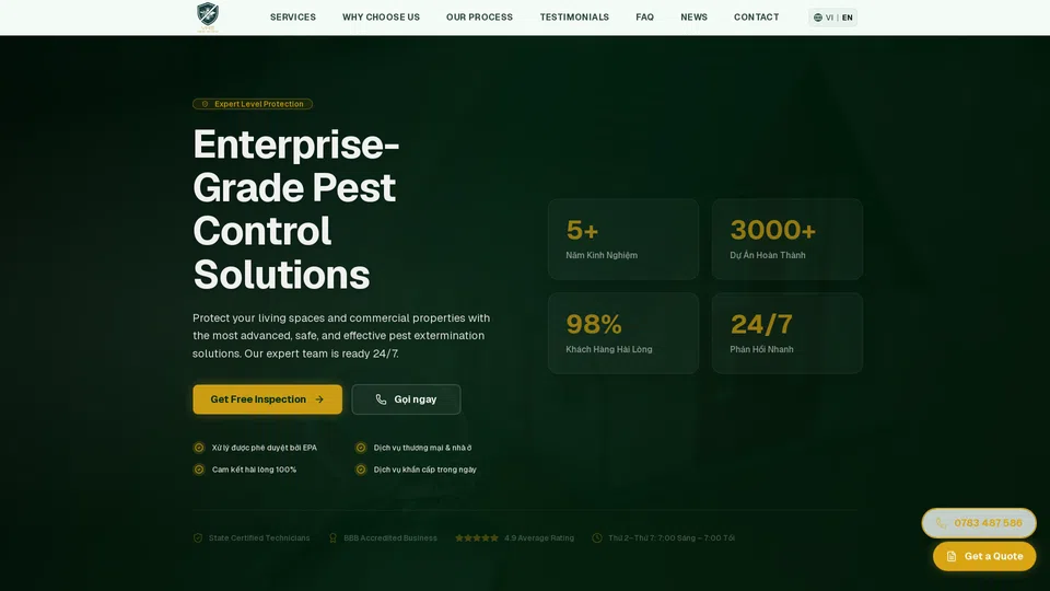 Homepage snapshot at launch