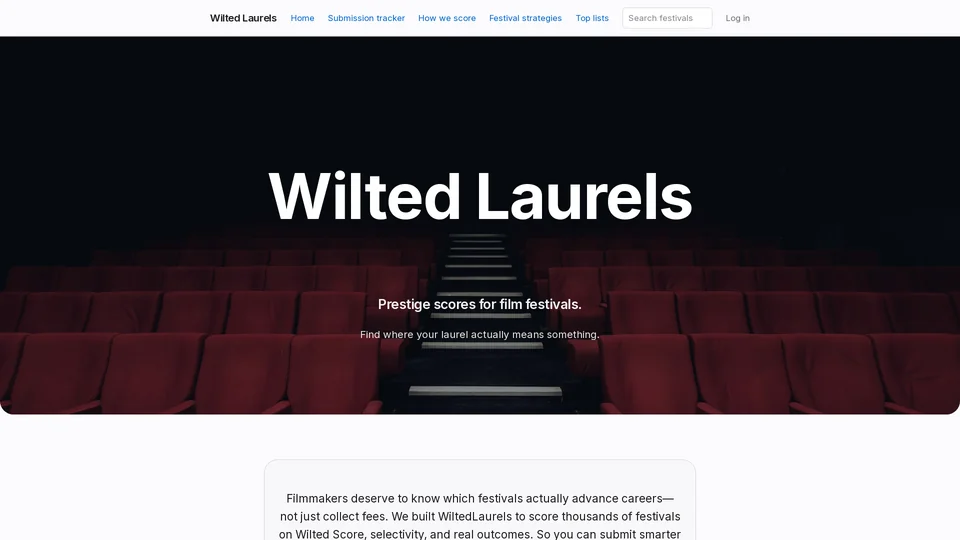 Homepage snapshot at launch