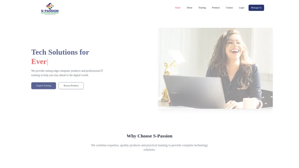 Homepage snapshot at launch