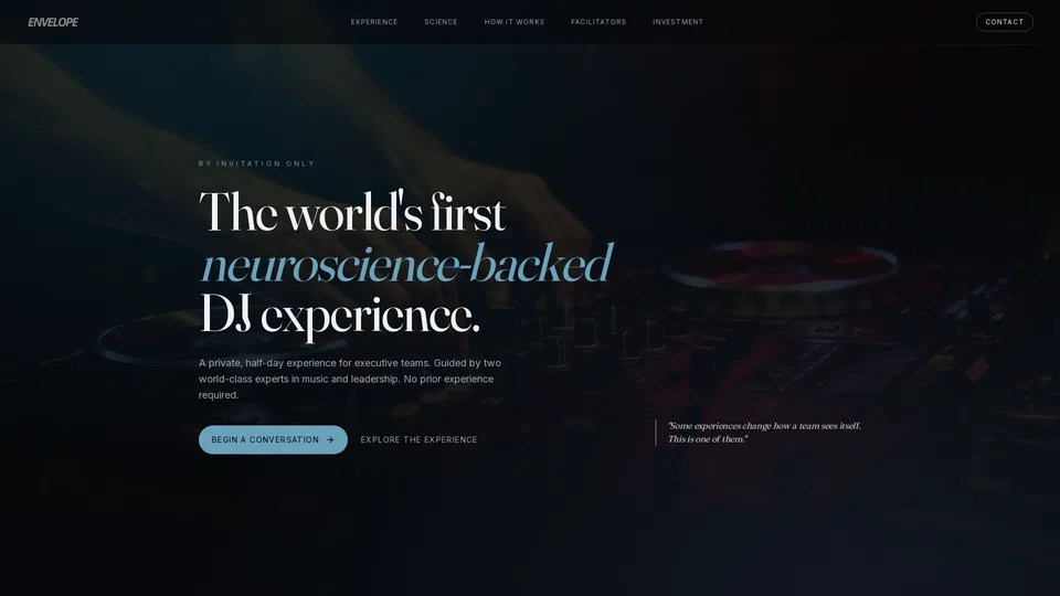 Homepage snapshot at launch
