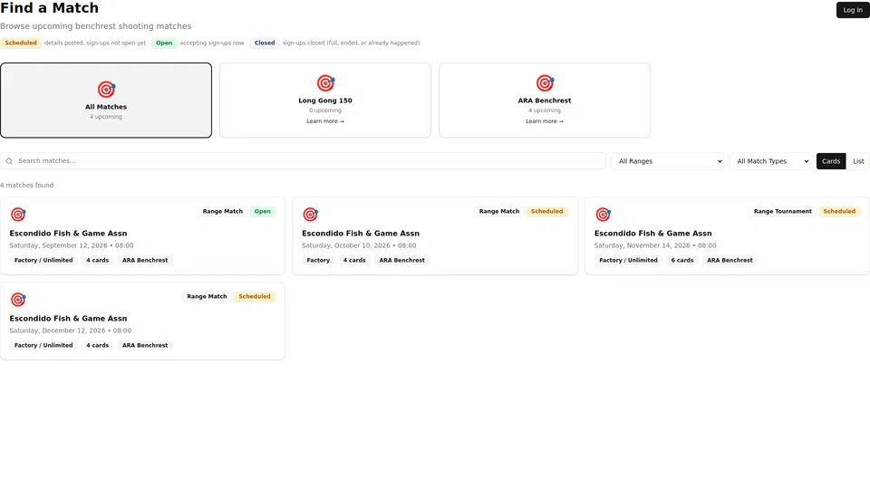 Homepage snapshot at launch