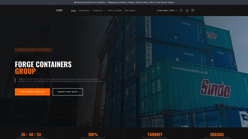 Homepage snapshot at launch