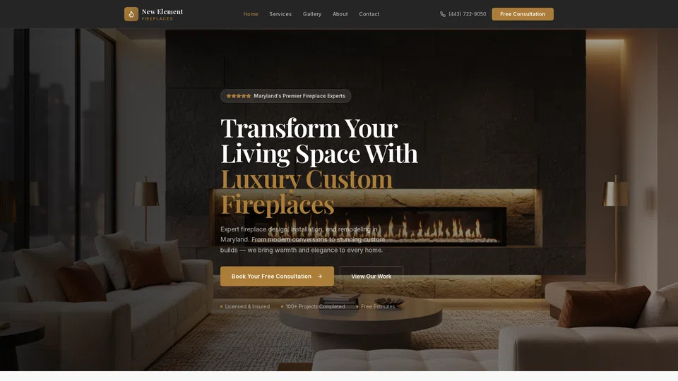 Homepage snapshot at launch