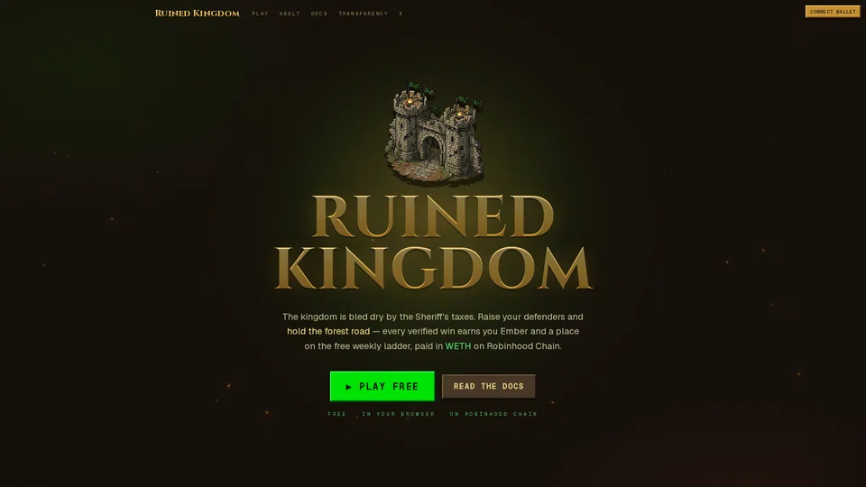 Homepage snapshot at launch