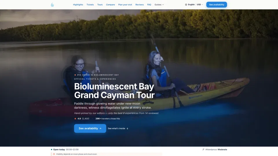 Homepage snapshot at launch