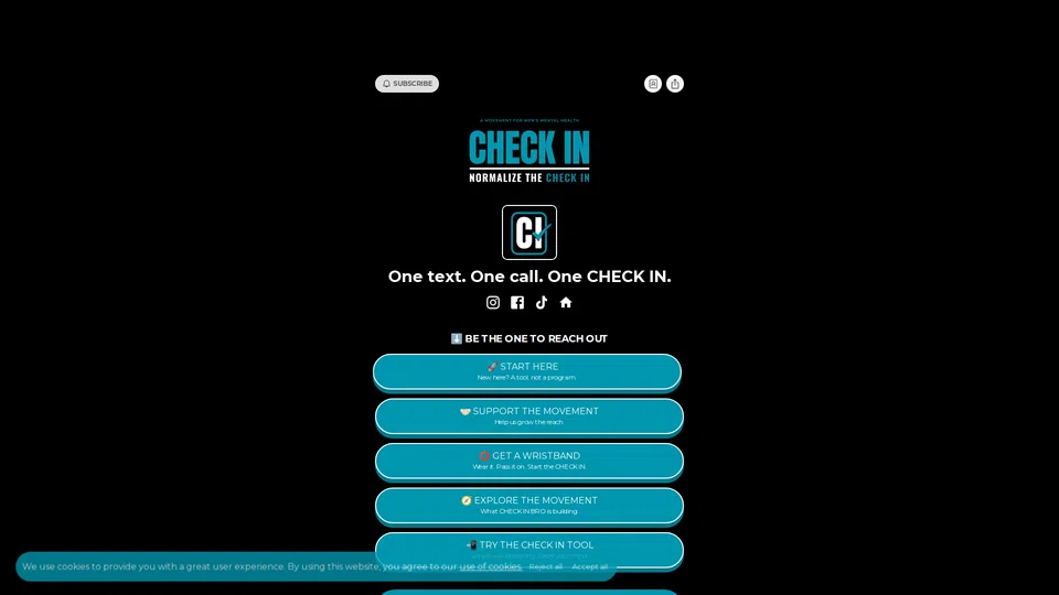Homepage snapshot at launch