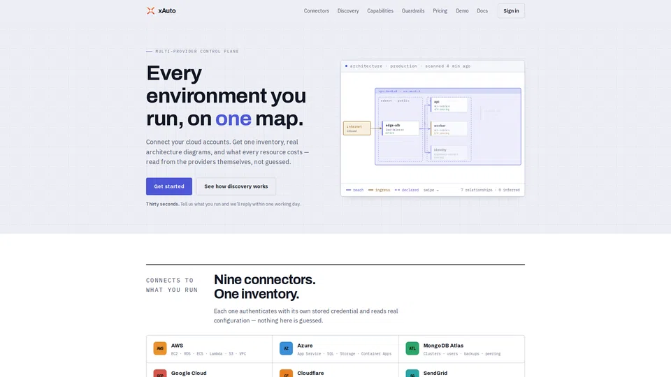 Homepage snapshot at launch