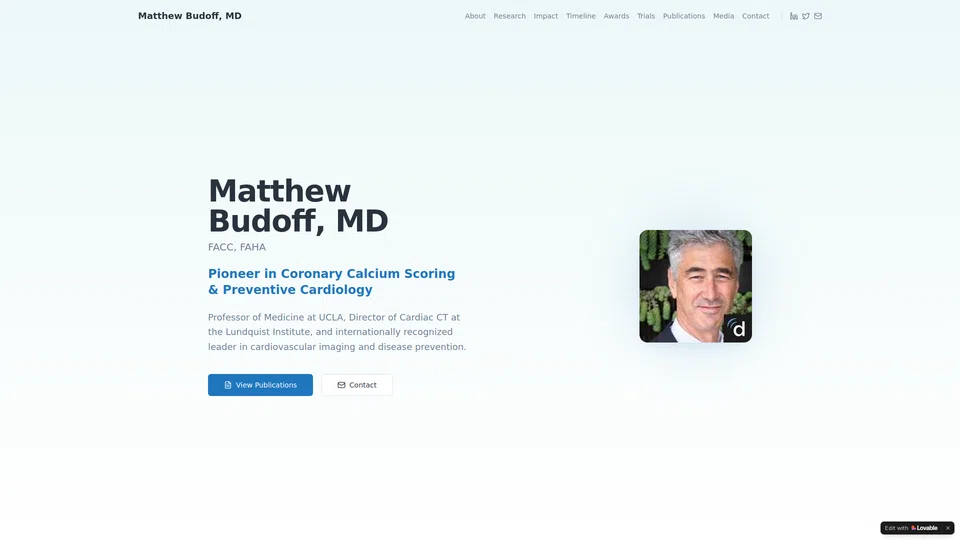 Homepage snapshot at launch