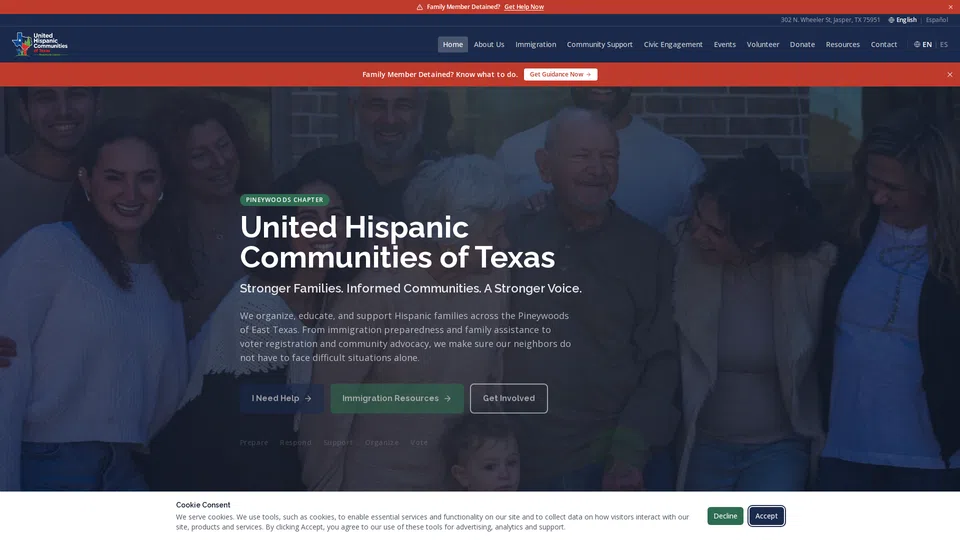Homepage snapshot at launch