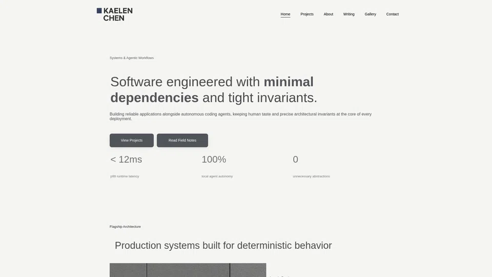 Homepage snapshot at launch