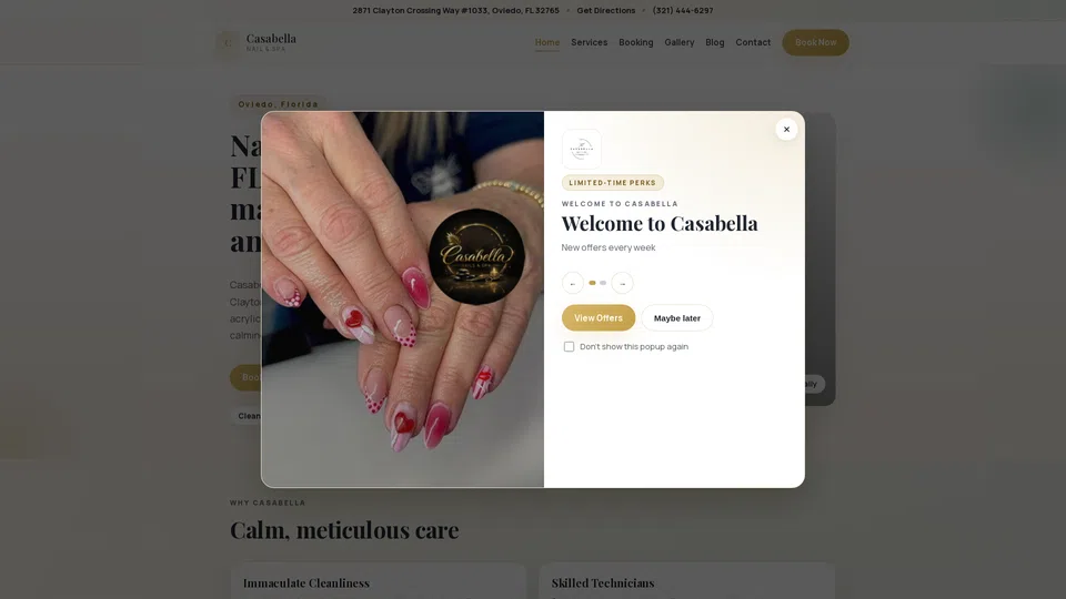 Homepage snapshot at launch