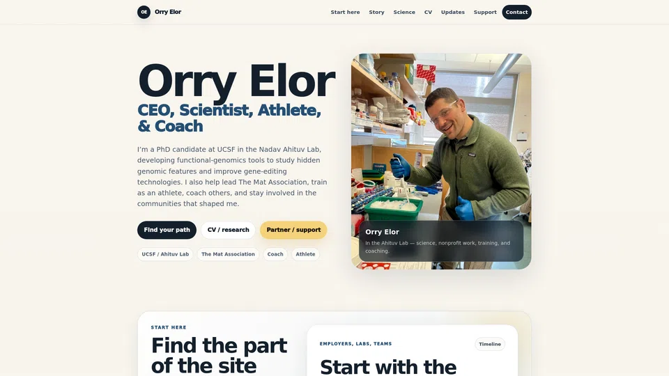 Homepage snapshot at launch