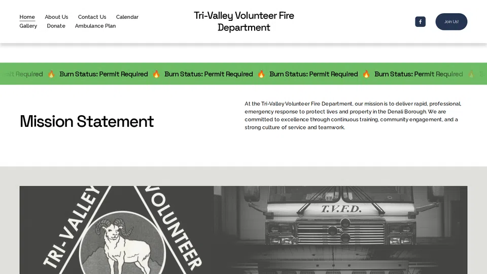 Homepage snapshot at launch