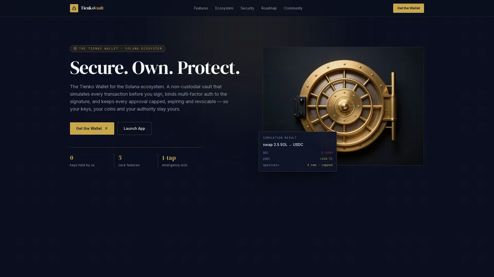 Homepage snapshot at launch