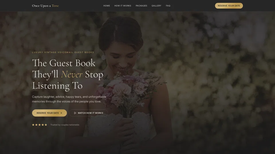 Homepage snapshot at launch