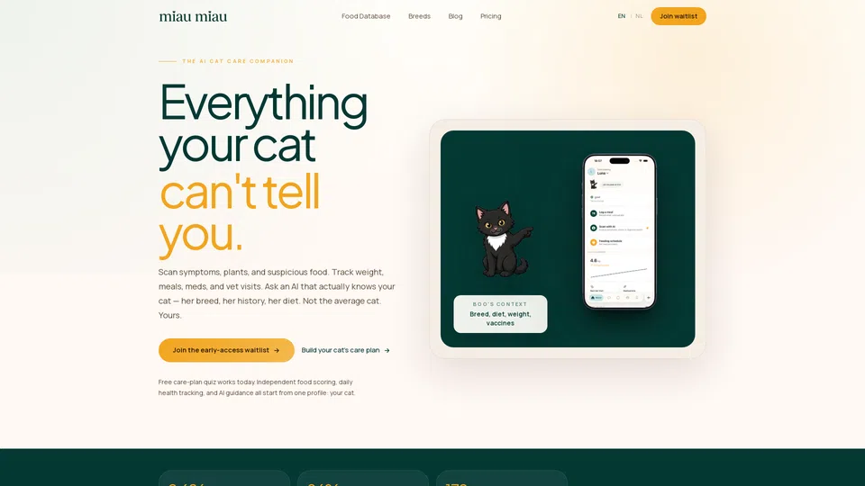 Homepage snapshot at launch