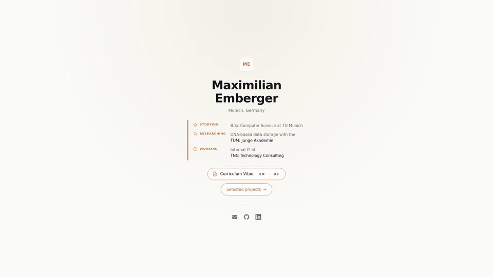 Homepage snapshot at launch
