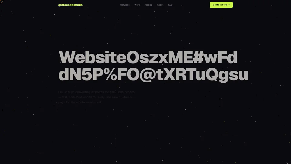 Homepage snapshot at launch