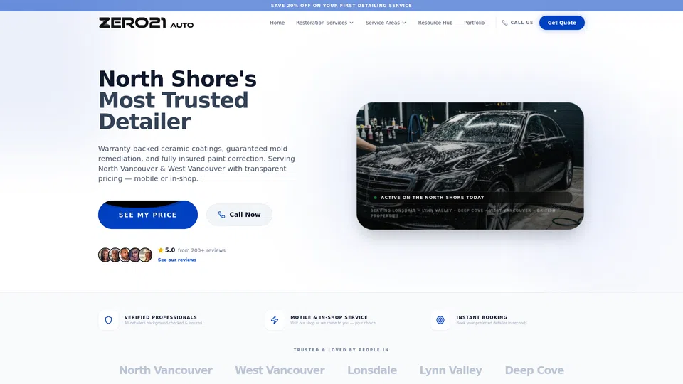 Homepage snapshot at launch