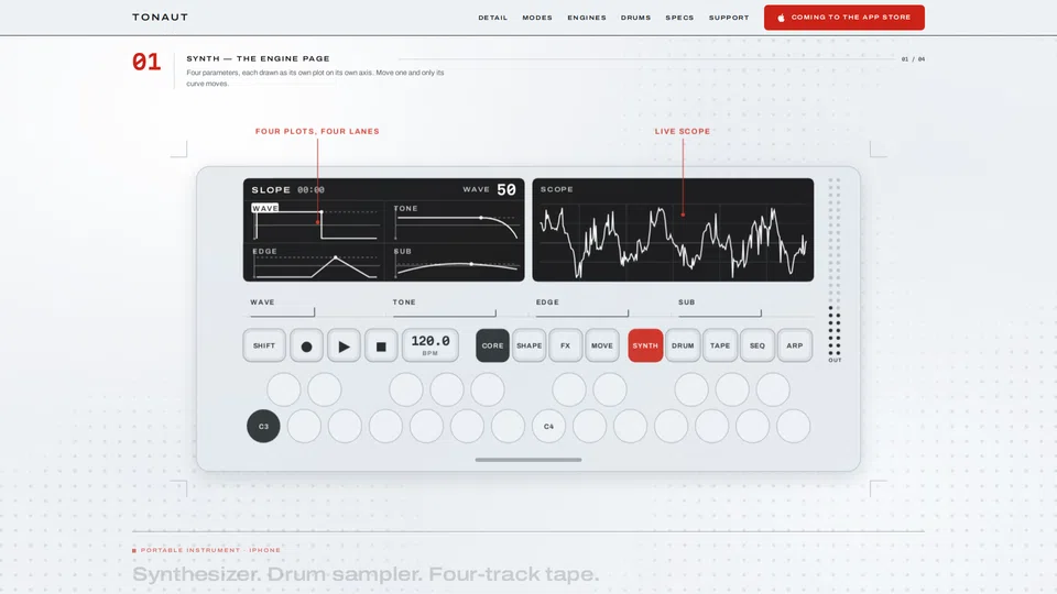 Homepage snapshot at launch