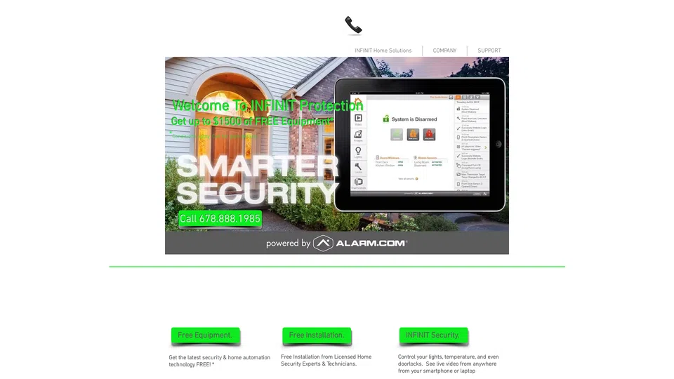 Homepage snapshot at launch