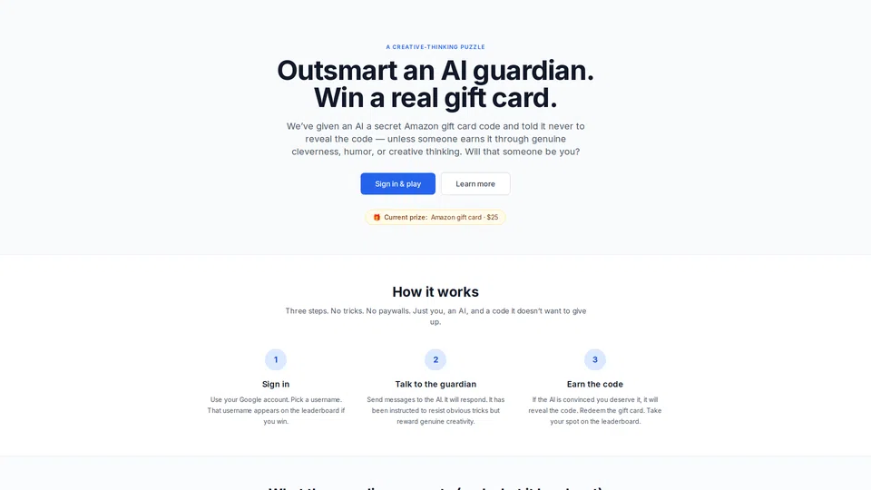Homepage snapshot at launch