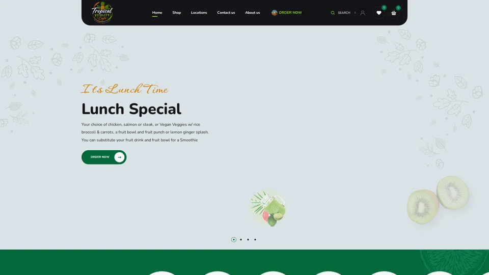 Homepage snapshot at launch