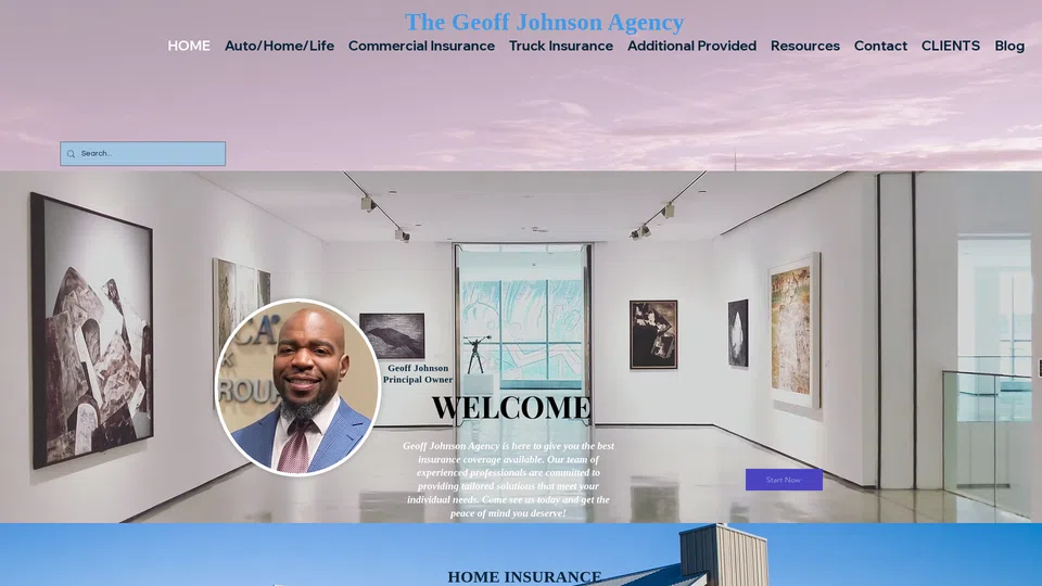 Homepage snapshot at launch