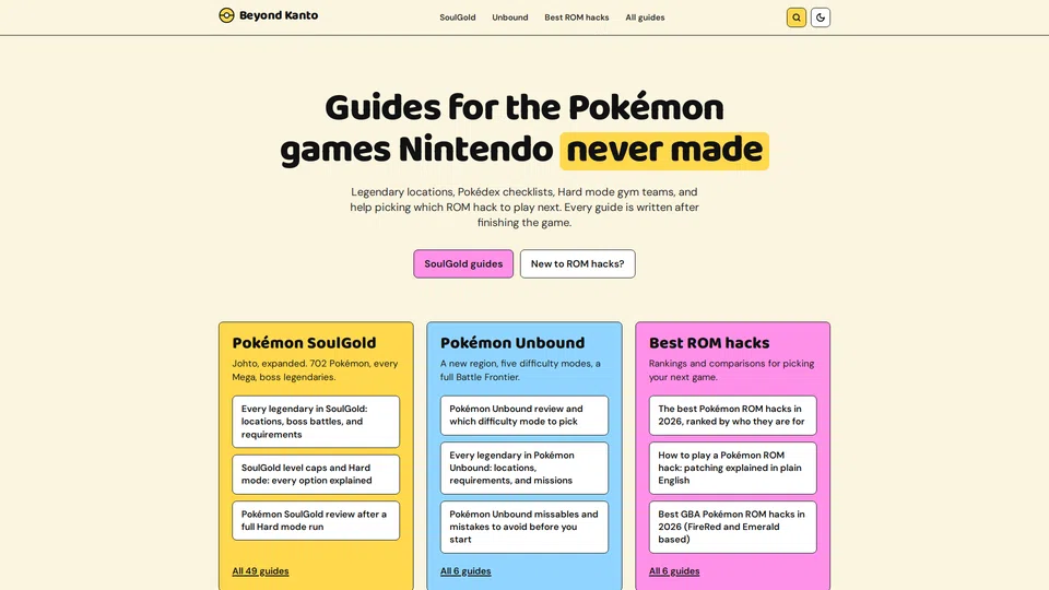 Homepage snapshot at launch
