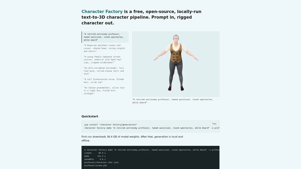Homepage snapshot at launch