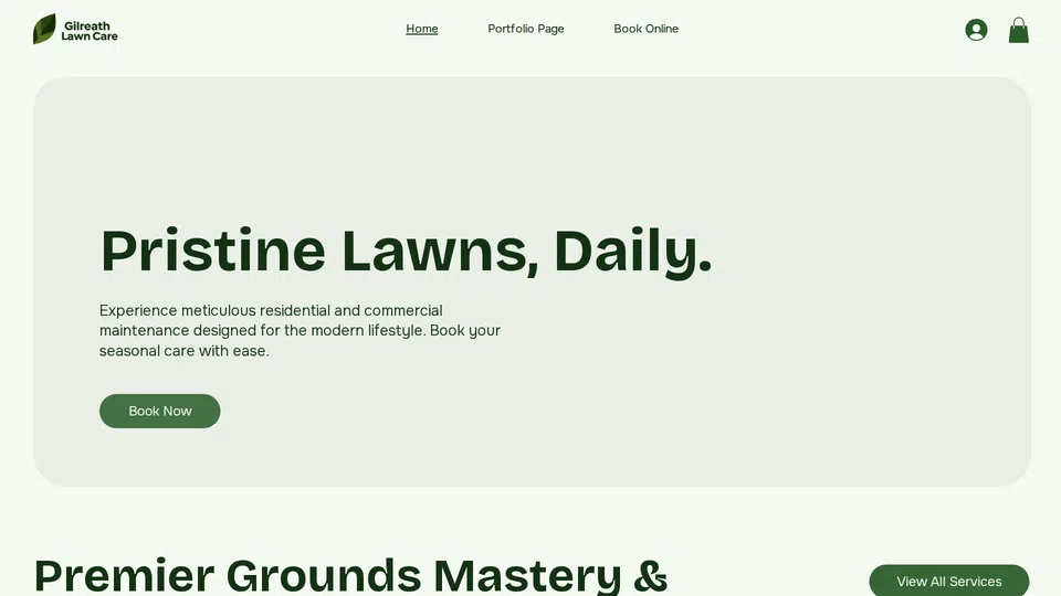 Homepage snapshot at launch