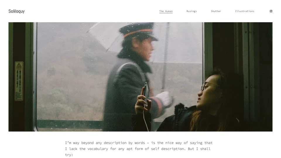 Homepage snapshot at launch