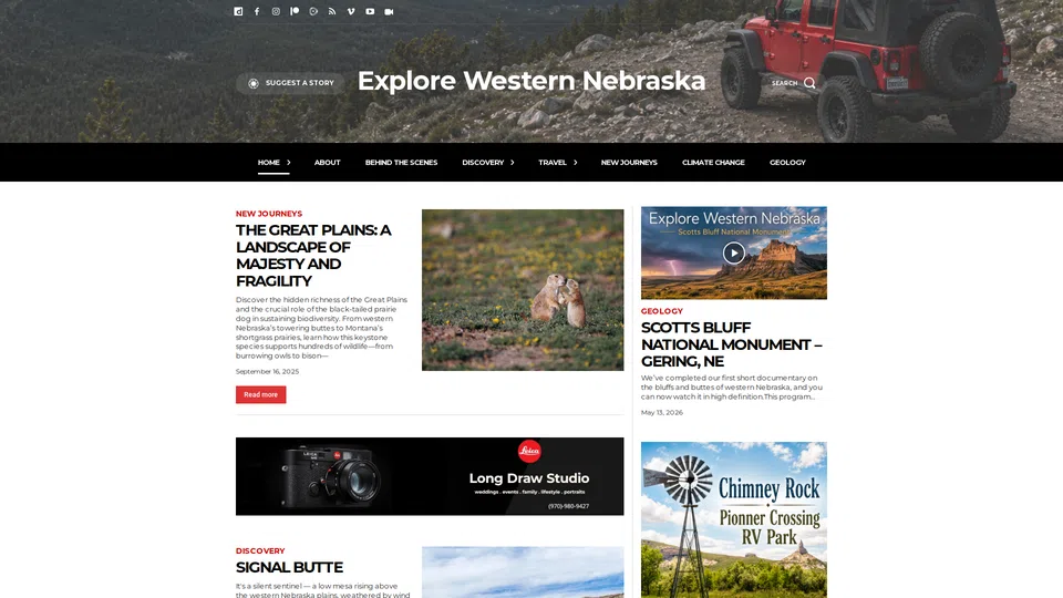 Homepage snapshot at launch