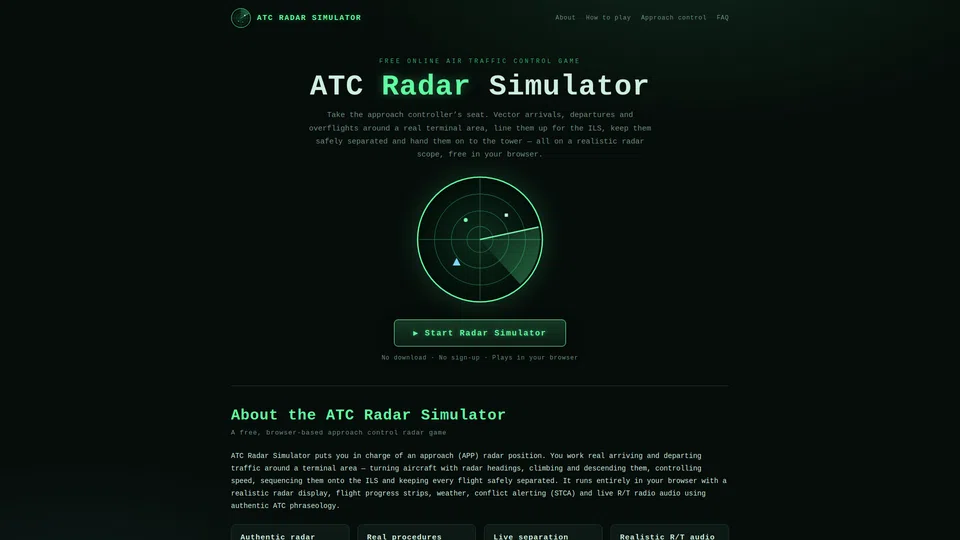 Homepage snapshot at launch