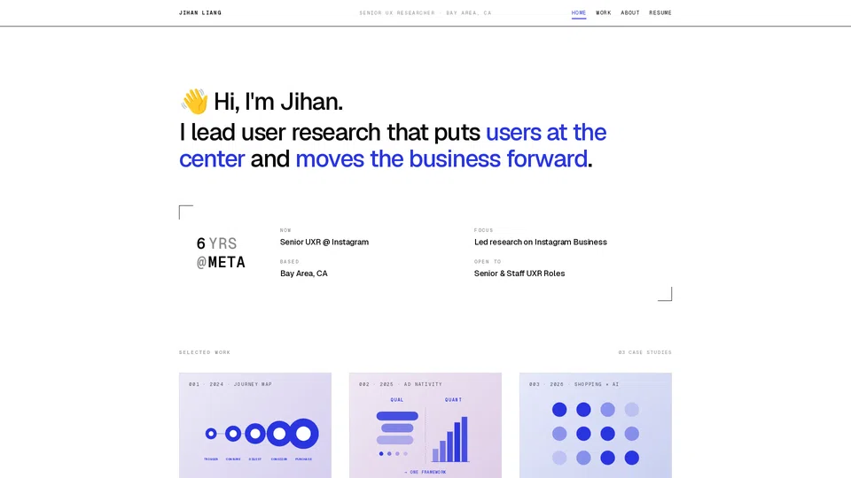 Homepage snapshot at launch