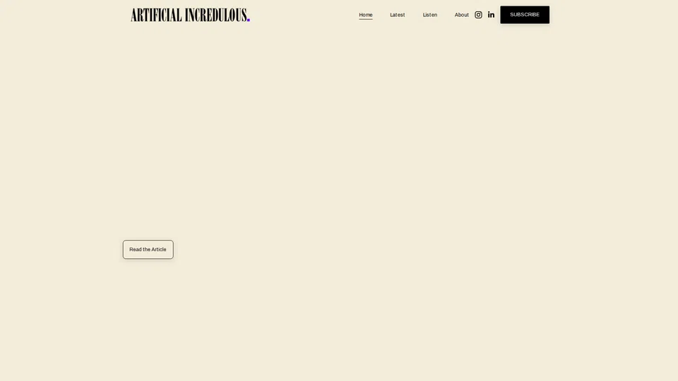 Homepage snapshot at launch