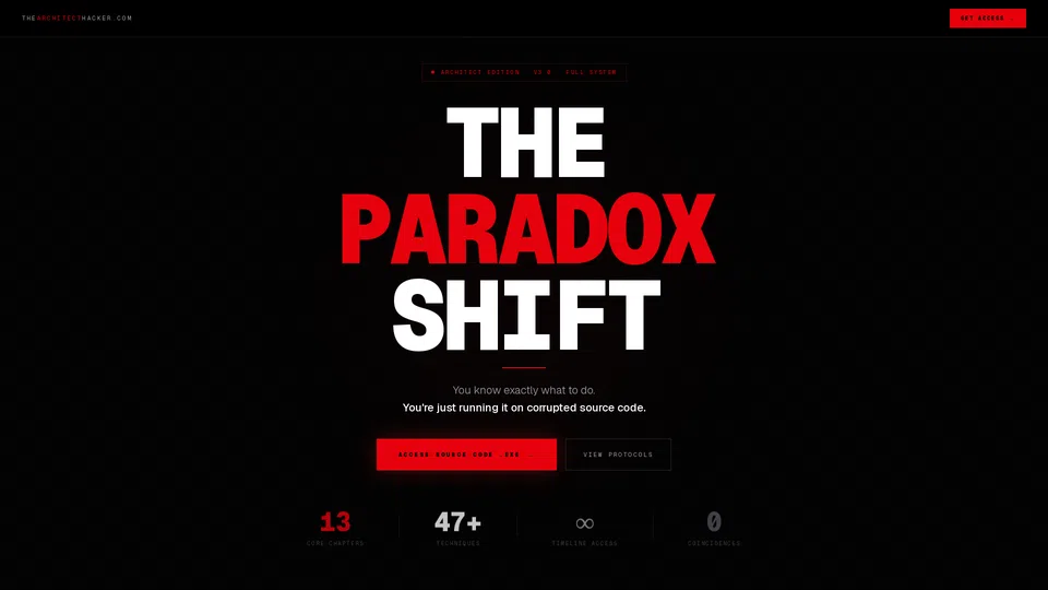 Homepage snapshot at launch