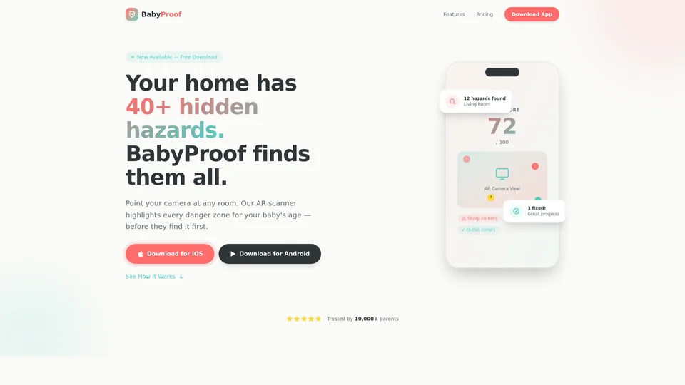 Homepage snapshot at launch
