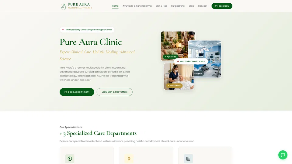 Homepage snapshot at launch
