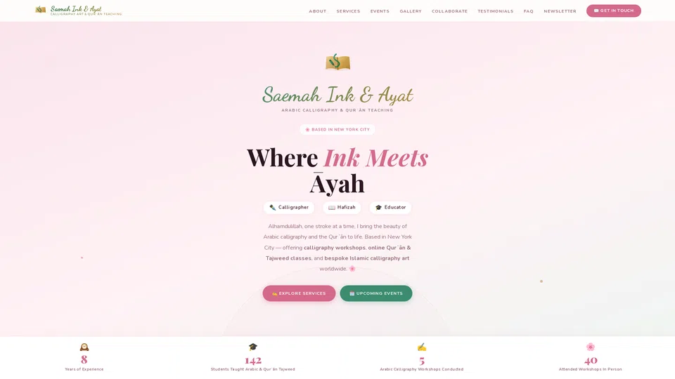 Homepage snapshot at launch