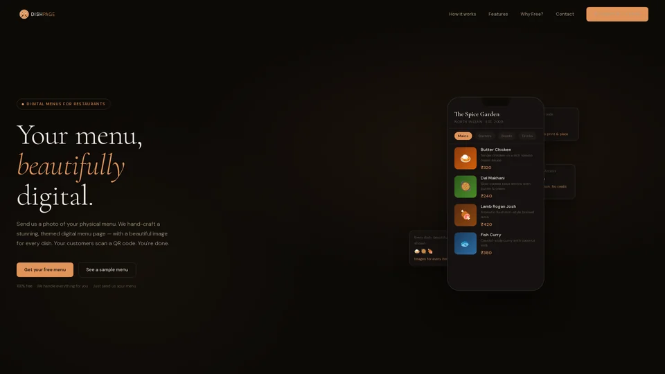 Homepage snapshot at launch